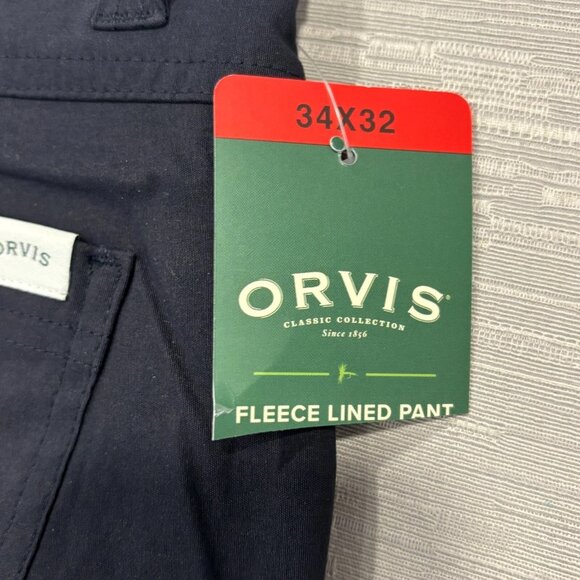 Orvis Fleece Lined Tech Pants Mens 34 x 32 Black Water Repellent Insulated - Picture 6 of 15